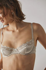 Load image into Gallery viewer, Lily Satin & Lace Underwired Bra