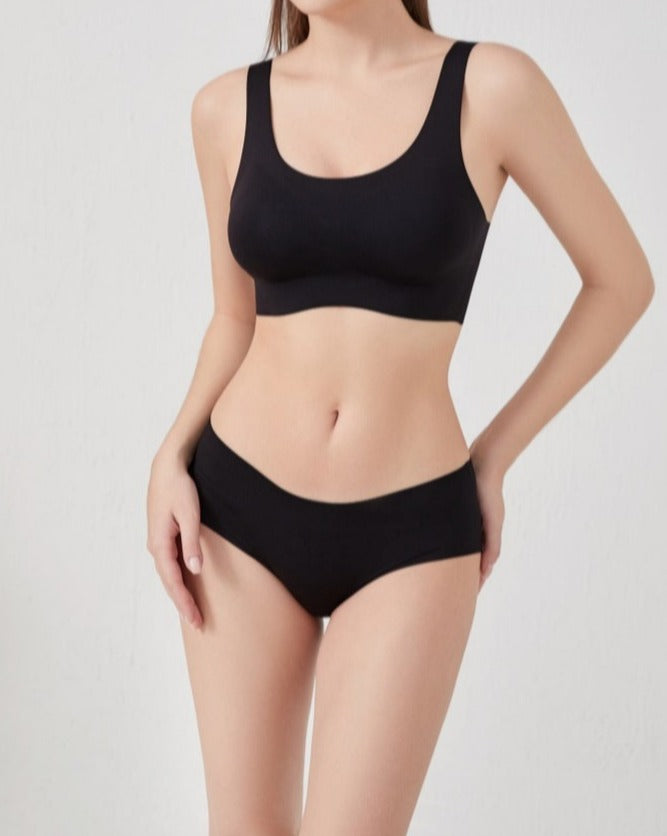 Lucy Soft Seamless Bra - Black