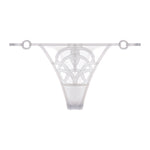 Load image into Gallery viewer, Elodie Mesh &amp; Lace Thong - White
