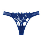 Load image into Gallery viewer, Rosie Lace Brazilian Mesh Thong Blue
