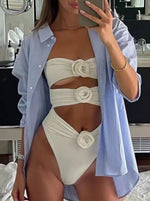 Load image into Gallery viewer, Darcy Floral Bandeau One-Piece
